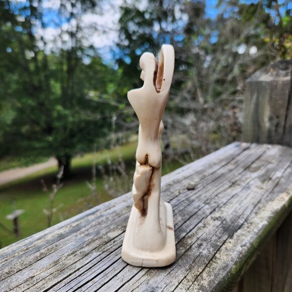 Abstract Dancing Couple Resin Sculpture Signed Jart Brutalist Modernist Style 7 - Picture 7 of 10